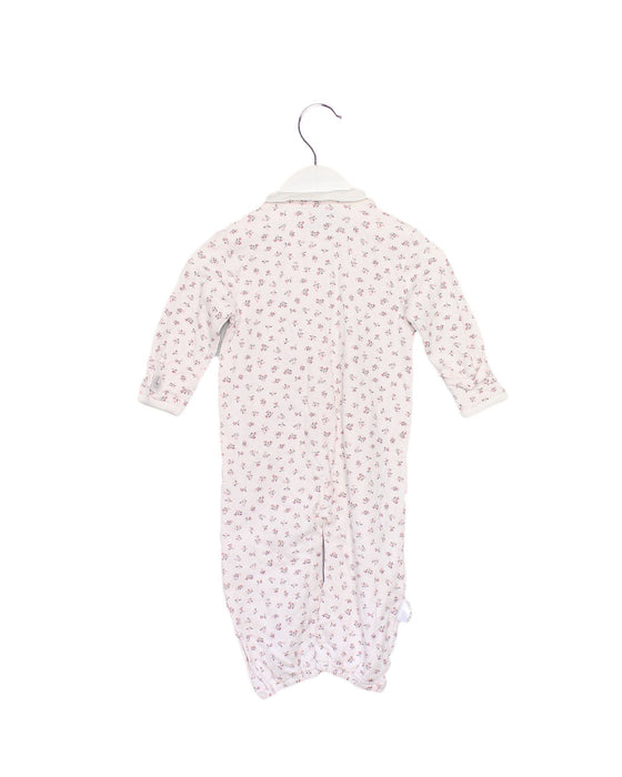 A Pink Long Sleeve Jumpsuits from Petit Bateau in size 3-6M for girl. (Back View)