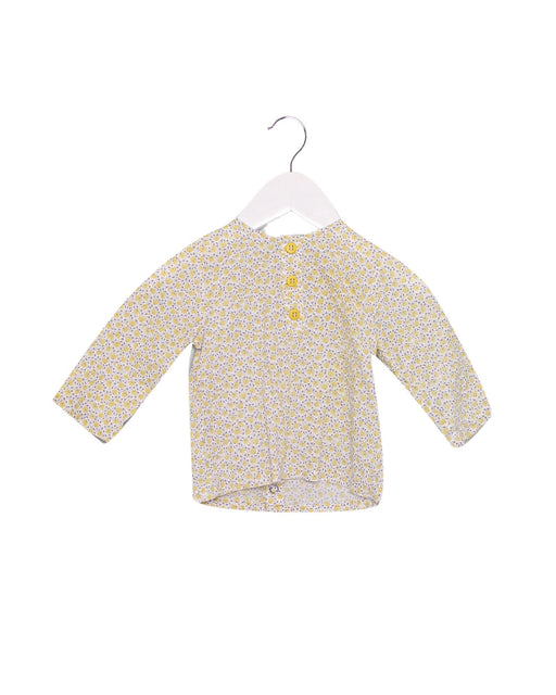 A Yellow Long Sleeve Tops from Moulin Roty in size 3-6M for girl. (Front View)