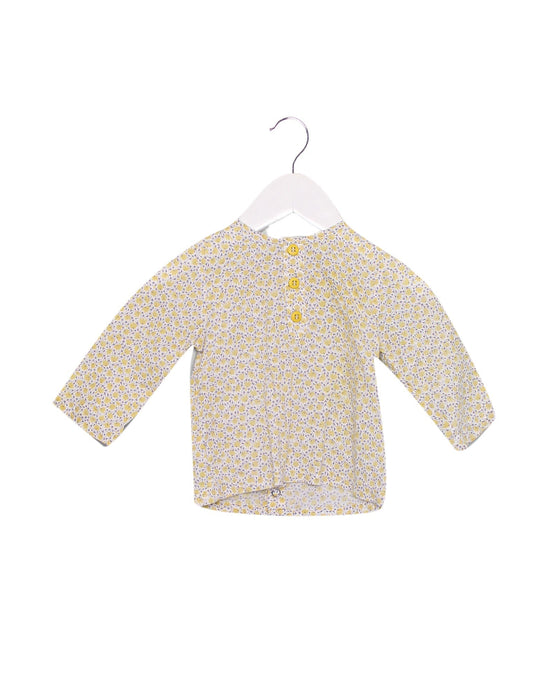 A Yellow Long Sleeve Tops from Moulin Roty in size 3-6M for girl. (Front View)