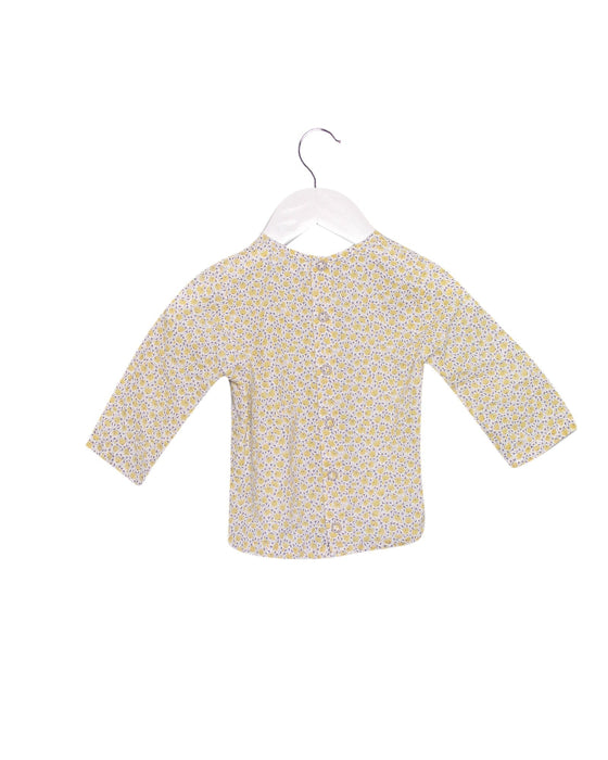 A Yellow Long Sleeve Tops from Moulin Roty in size 3-6M for girl. (Back View)