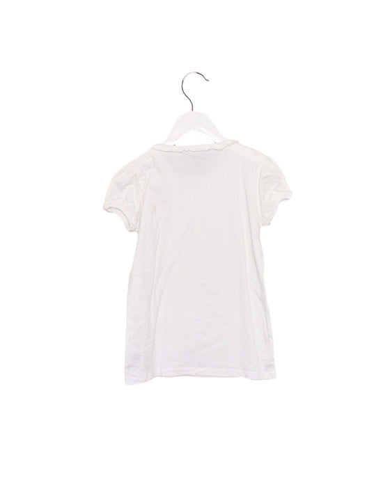 A White Short Sleeve Tops from Ralph Lauren in size 6T for girl. (Back View)