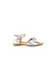A Silver Sandals from Age of Innocence in size 4T for girl. (Back View)