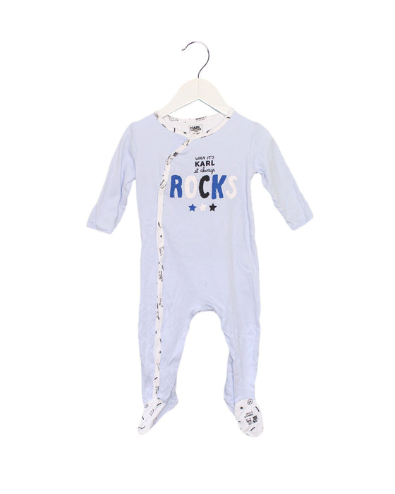 A Blue Onesies from Karl Lagerfeld in size 6-12M for boy. (Front View)