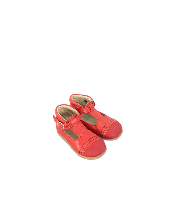 A Red Flats from Jacadi in size 12-18M for girl. (Front View)