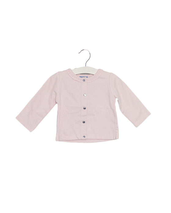 A Pink Cardigans from Jacadi in size 6-12M for girl. (Front View)