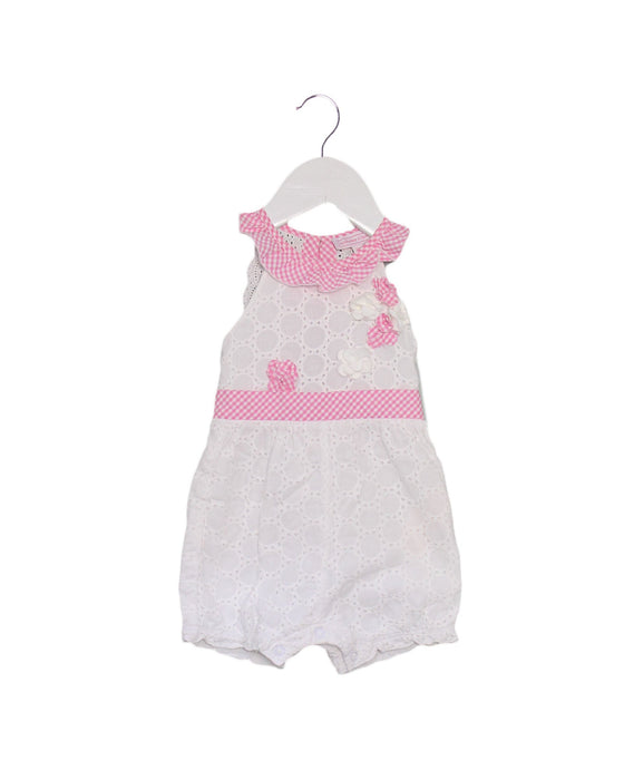 A White Sleeveless Rompers from Nicholas & Bears in size 3-6M for girl. (Front View)