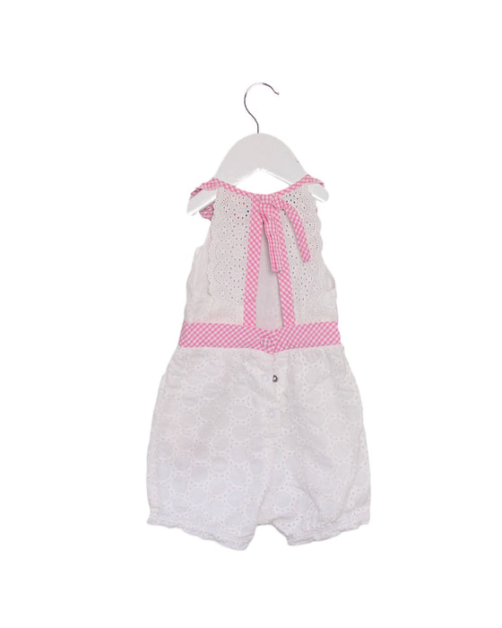 A White Sleeveless Rompers from Nicholas & Bears in size 3-6M for girl. (Back View)
