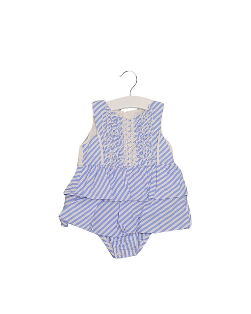 A Blue Sleeveless Rompers from Nicholas & Bears in size 3-6M for girl. (Front View)