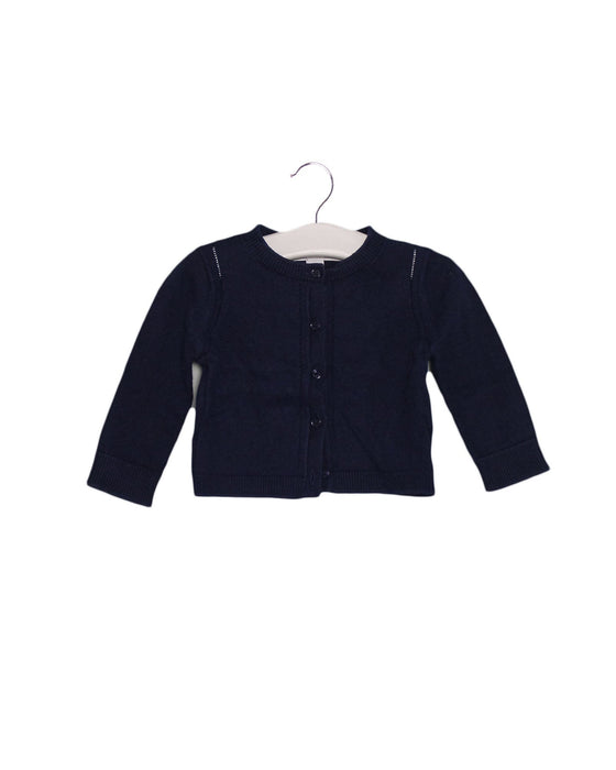 A Navy Cardigans from Burberry in size 3-6M for girl. (Front View)