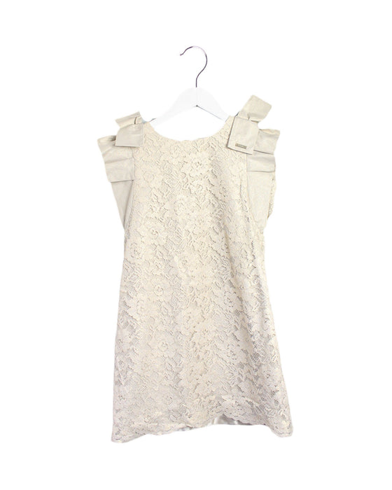 A Gold Sleeveless Dresses from ValMax in size 10Y for girl. (Front View)