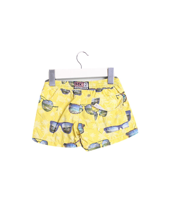 A Yellow Swim Shorts from MC2 Saint Barth in size 2T for boy. (Back View)