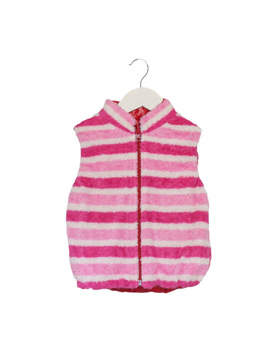 A Pink Outerwear Vests from Miki House in size 18-24M for girl. (Front View)