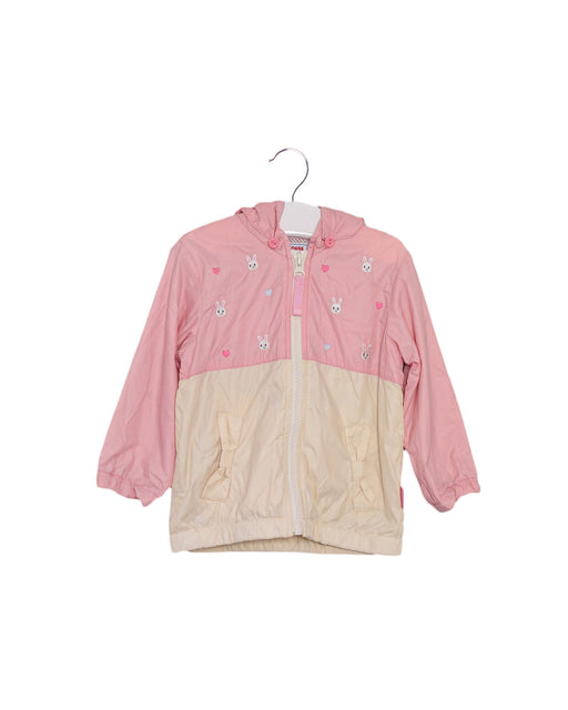 A Pink Lightweight Jackets from Miki House in size 12-18M for girl. (Front View)