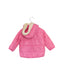 A Pink Puffer/Quilted Jackets from Miki House in size 12-18M for girl. (Back View)