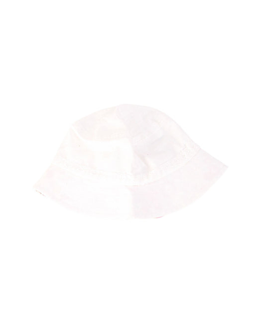 A White Sun Hats from Miki House in size O/S for girl. (Front View)