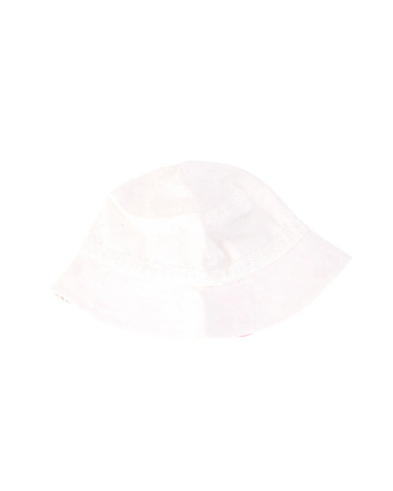 A White Sun Hats from Miki House in size O/S for girl. (Front View)