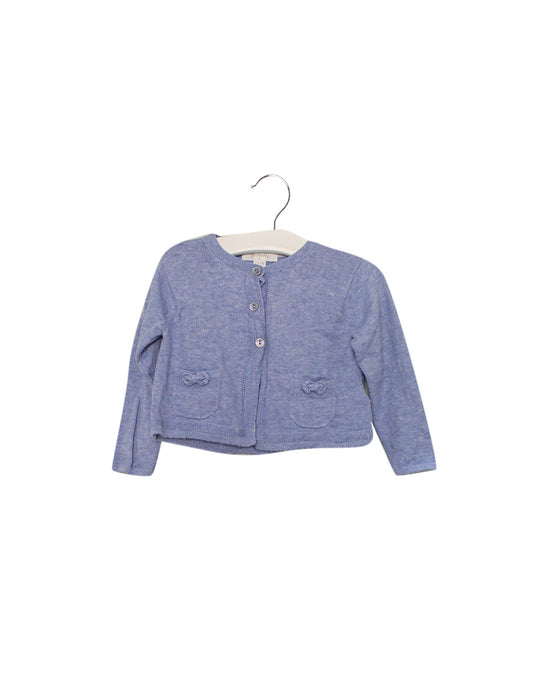 A Blue Cardigans from Purebaby in size 12-18M for girl. (Front View)