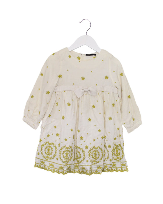 A Ivory Long Sleeve Dresses from FITH in size 2T for girl. (Front View)