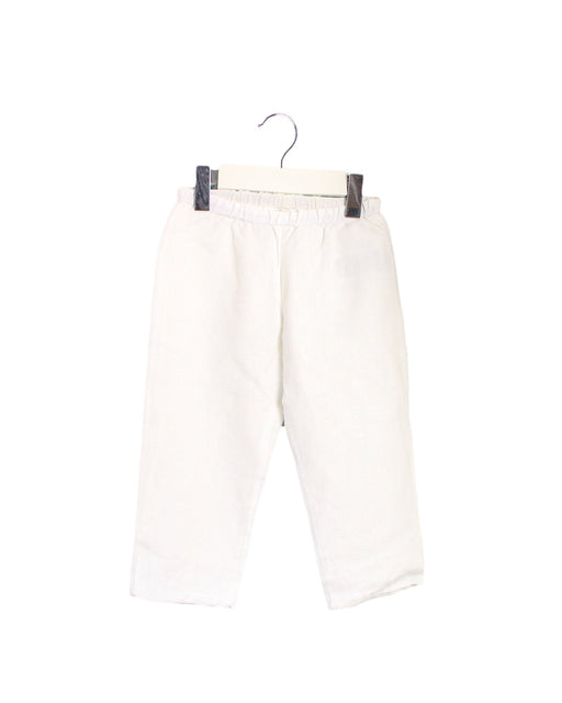 A White Casual Pants from Bonpoint in size 2T for girl. (Front View)