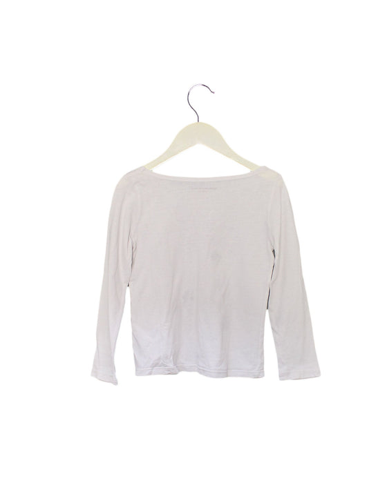 A White Long Sleeve Tops from Monoprix in size 5T for girl. (Back View)