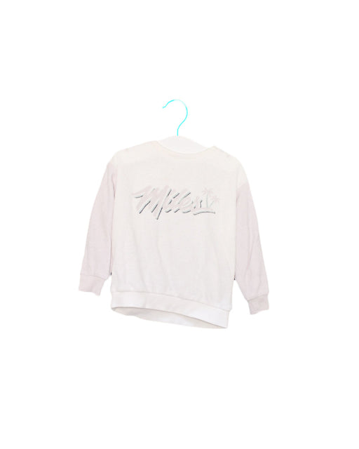 A White Crewneck Sweatshirts from Miles the Label in size 12-18M for girl. (Front View)