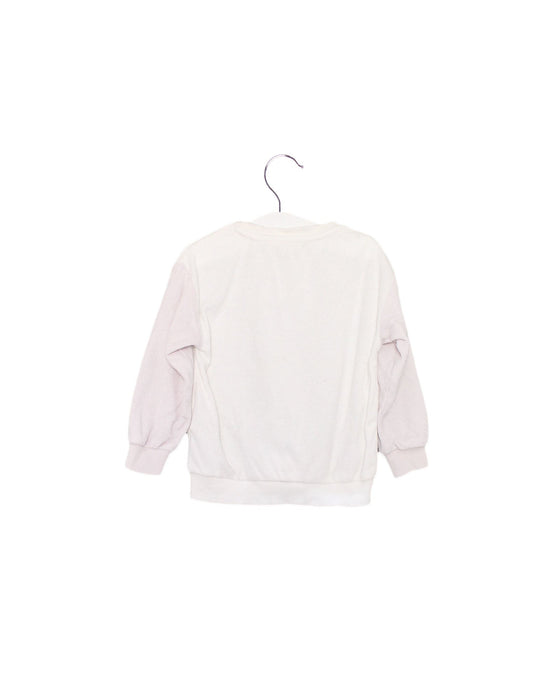 A White Crewneck Sweatshirts from Miles the Label in size 12-18M for girl. (Back View)