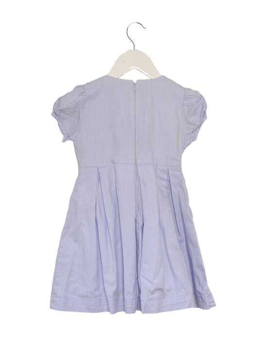 A Blue Short Sleeve Dresses from Trousseau Petit in size 12-18M for girl. (Back View)