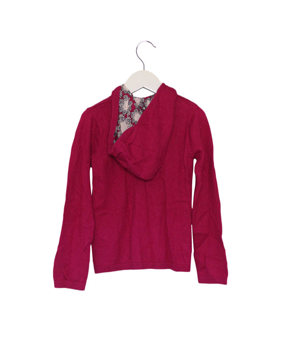 A Purple Zippered Sweatshirts from Jacadi in size 6T for girl. (Back View)