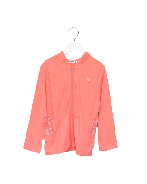 A Orange Zippered Sweatshirts from Ragmart in size 5T for girl. (Front View)