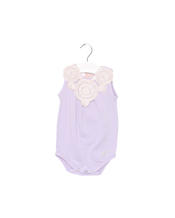 A Purple Sleeveless Bodysuits from Mothers en Vogue in size 0-3M for girl. (Front View)