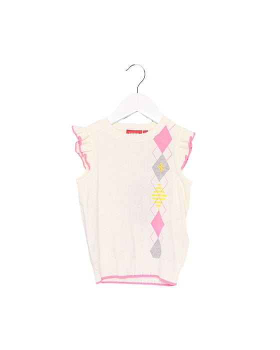 A Ivory Sleeveless Tops from Ferrari in size 3T for girl. (Front View)