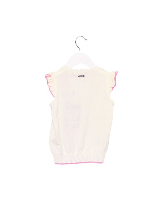 A Ivory Sleeveless Tops from Ferrari in size 3T for girl. (Back View)