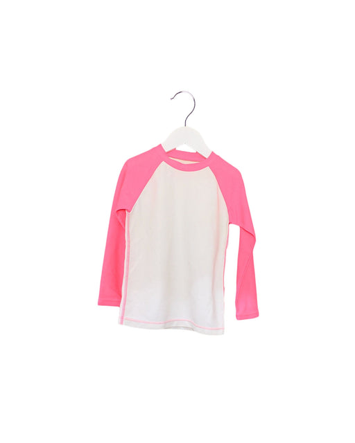A Pink Rash Guards from Crewcuts in size 2T for girl. (Front View)