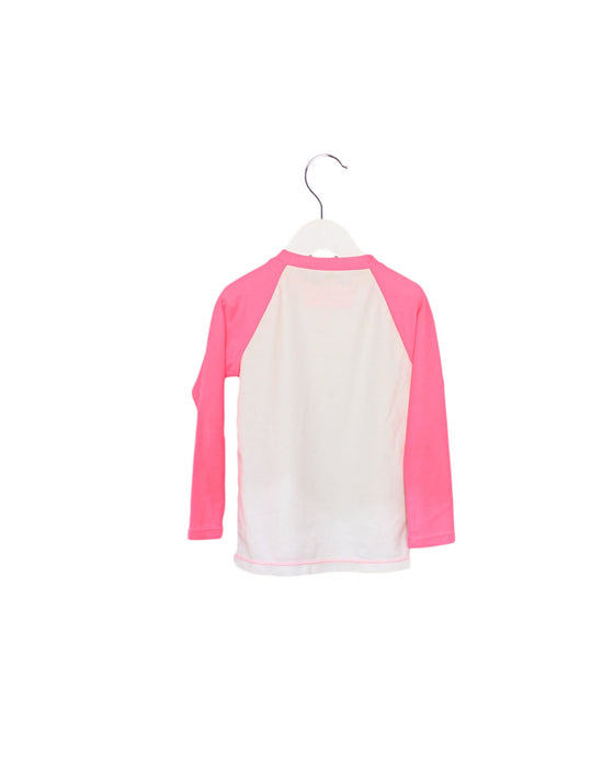 A Pink Rash Guards from Crewcuts in size 2T for girl. (Back View)