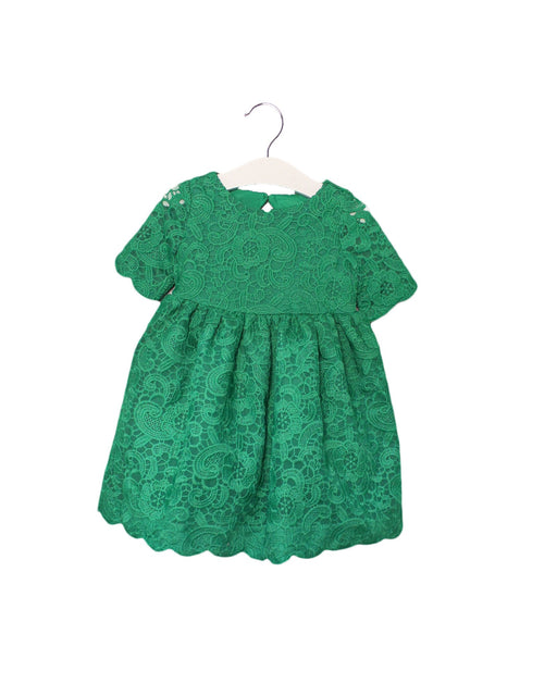A Green Short Sleeve Dresses from Janie & Jack in size 18-24M for girl. (Front View)