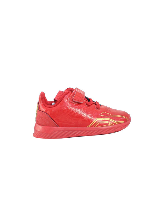 A Red Sneakers from Adidas in size 3T for boy. (Back View)