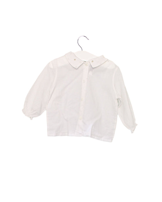 A White Long Sleeve Tops from Bebe Organic in size 6-12M for girl. (Back View)