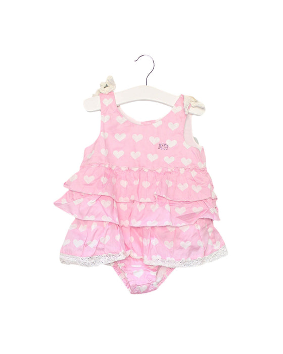 A Pink Sleeveless Bodysuits from Nicholas & Bears in size 12-18M for girl. (Front View)