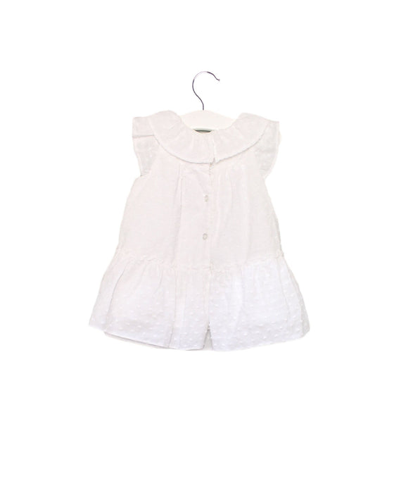 A White Short Sleeve Dresses from Nanos in size 6-12M for girl. (Back View)
