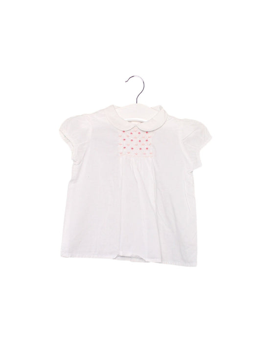 A White Short Sleeve Tops from Bonpoint in size 2T for girl. (Front View)