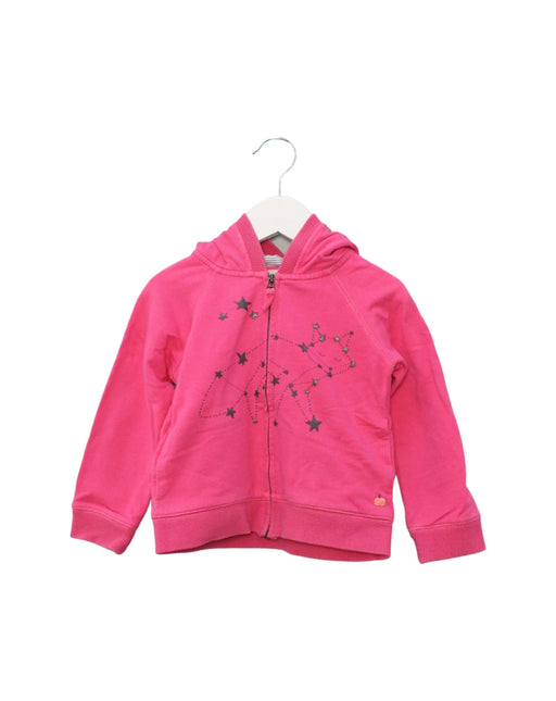 A Pink Zippered Sweatshirts from The Bonnie Mob in size 2T for girl. (Front View)