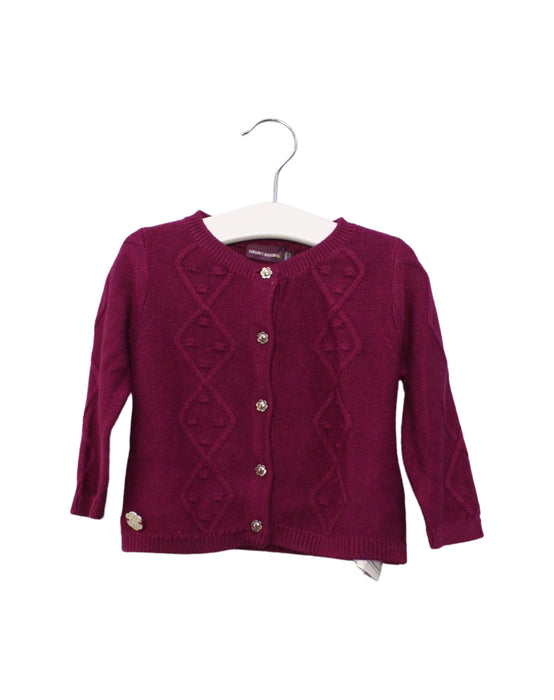 A Red Cardigans from Sergent Major in size 6-12M for girl. (Front View)