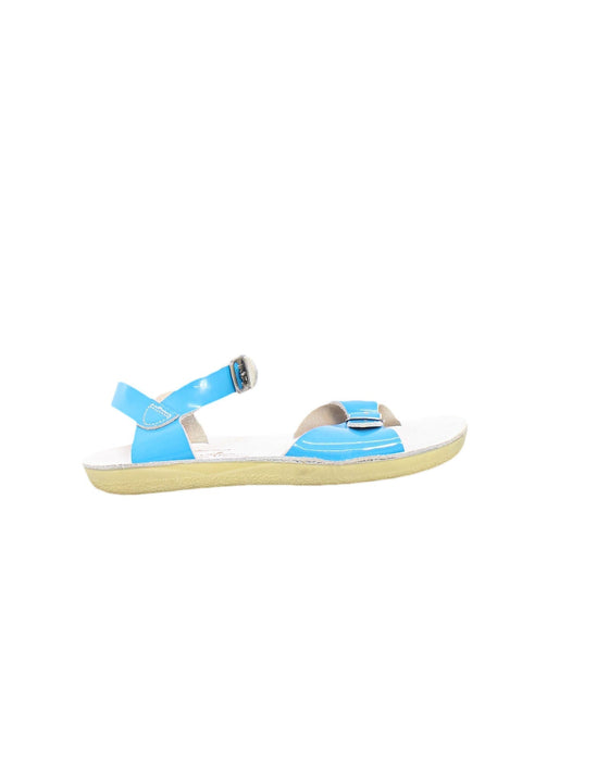 A Blue Sandals from Sun-San in size 7Y for girl. (Back View)