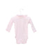 A Pink Long Sleeve Bodysuits from Petit Bateau in size 3-6M for girl. (Back View)