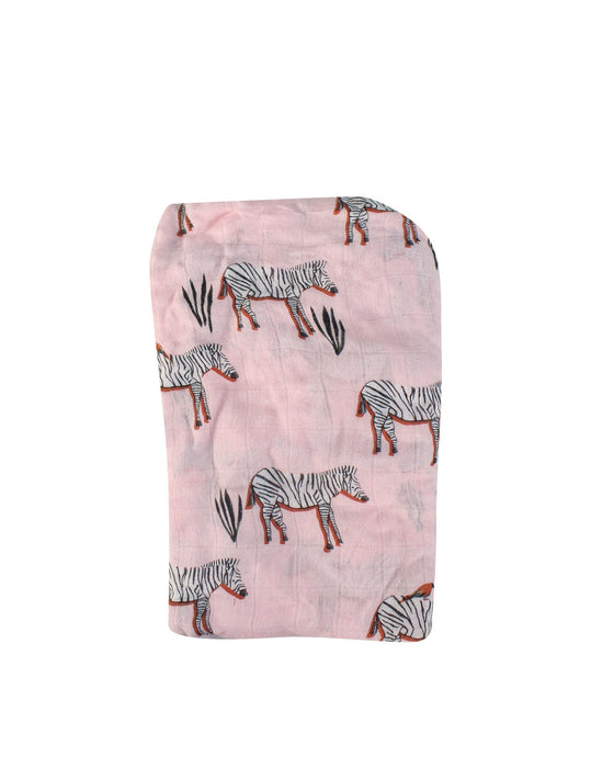 A Pink Swaddles from Little Unicorn in size O/S for girl. (Front View)