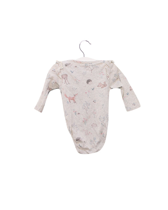 A Beige Long Sleeve Bodysuits from Purebaby in size 3-6M for girl. (Back View)