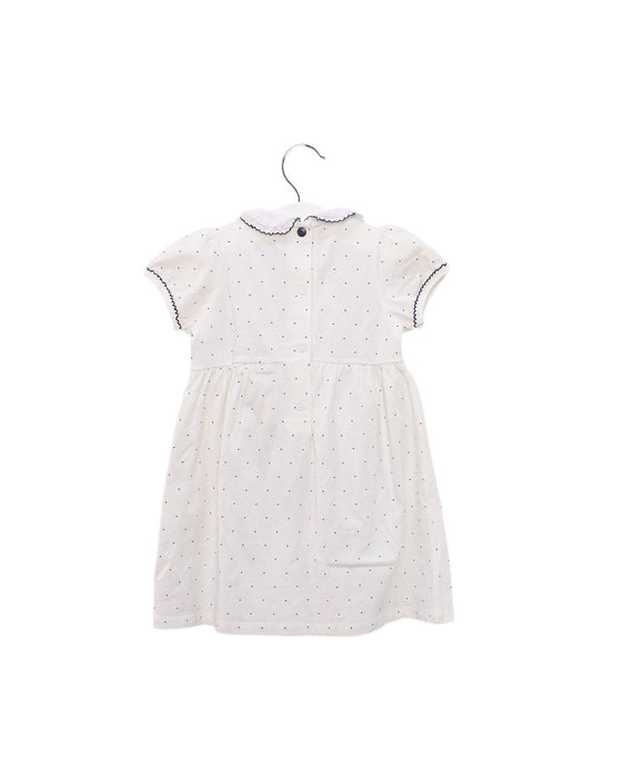 A White Short Sleeve Dresses from Chicco in size 12-18M for girl. (Back View)