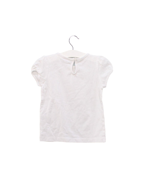 A White Short Sleeve Tops from Janie & Jack in size 2T for girl. (Back View)
