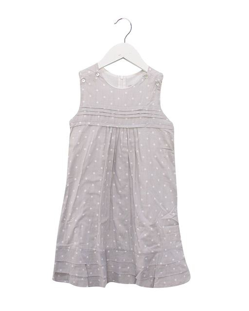 A Grey Sleeveless Dresses from Cyrillus in size 7Y for girl. (Front View)