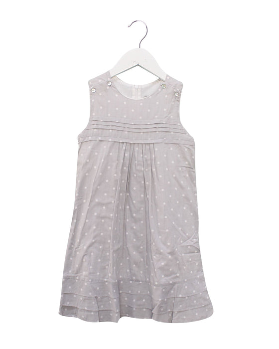 A Grey Sleeveless Dresses from Cyrillus in size 7Y for girl. (Front View)
